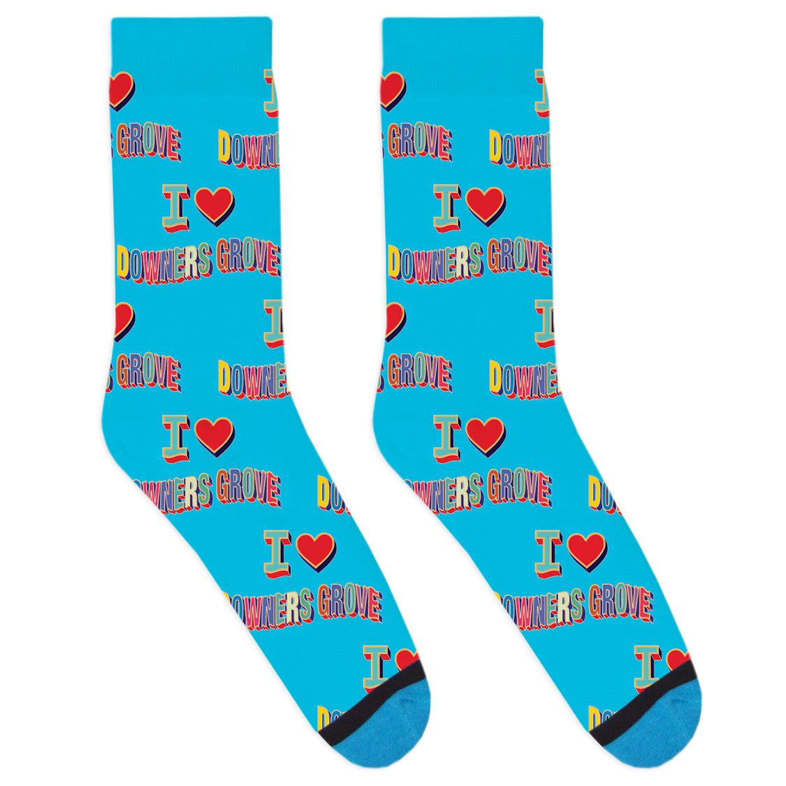 I Heart Downer's Grove Socks