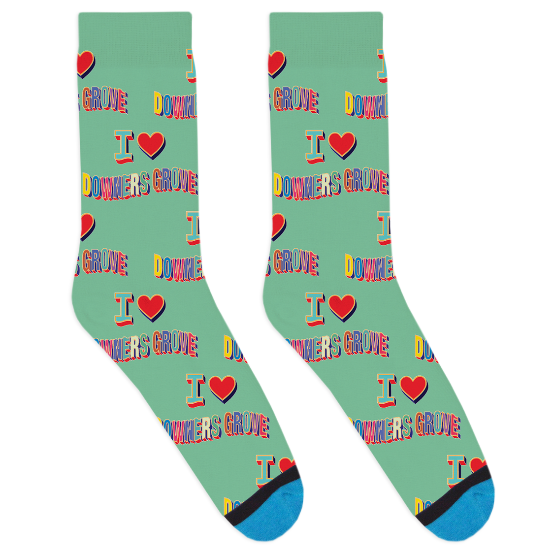 I Heart Downer's Grove Socks
