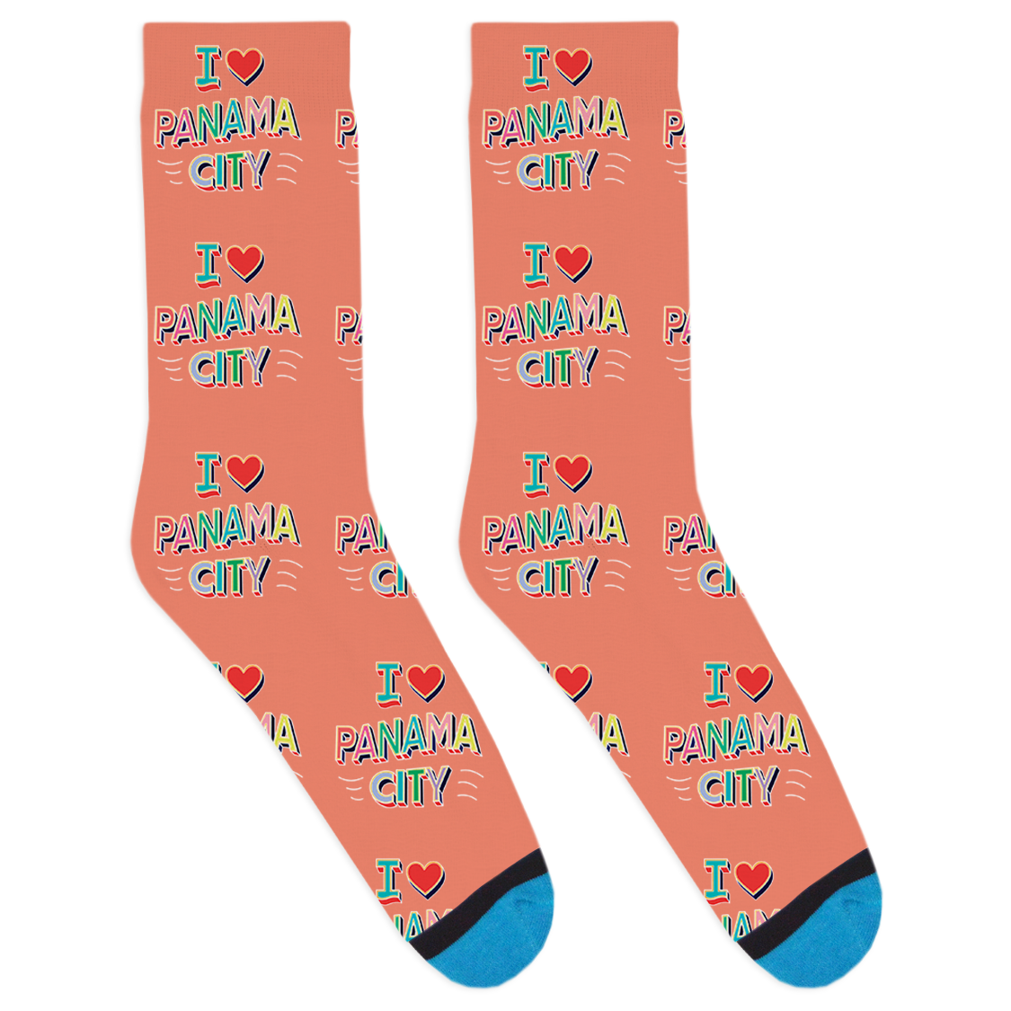 I Heart Panama City Socks