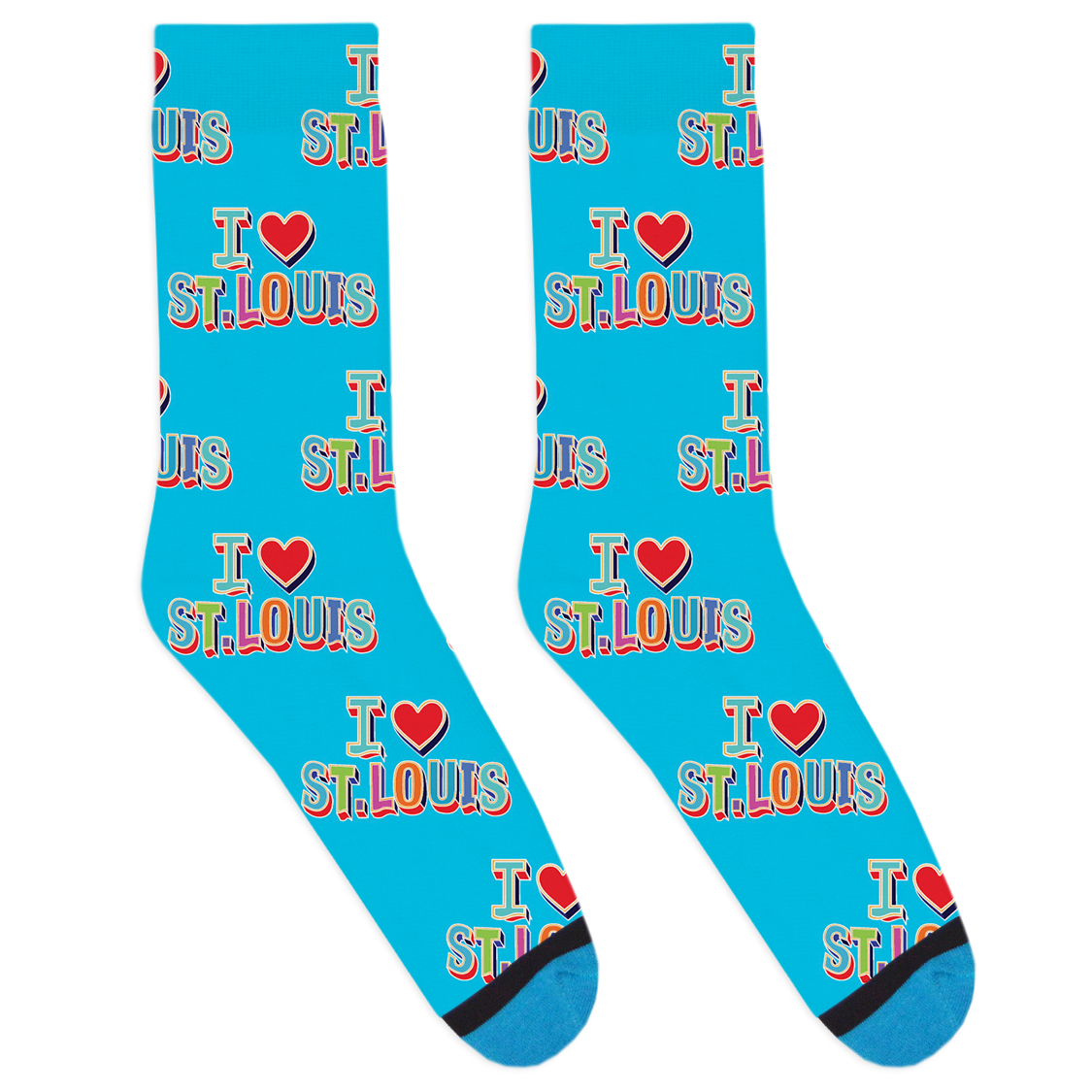 I Heart St Louis Socks