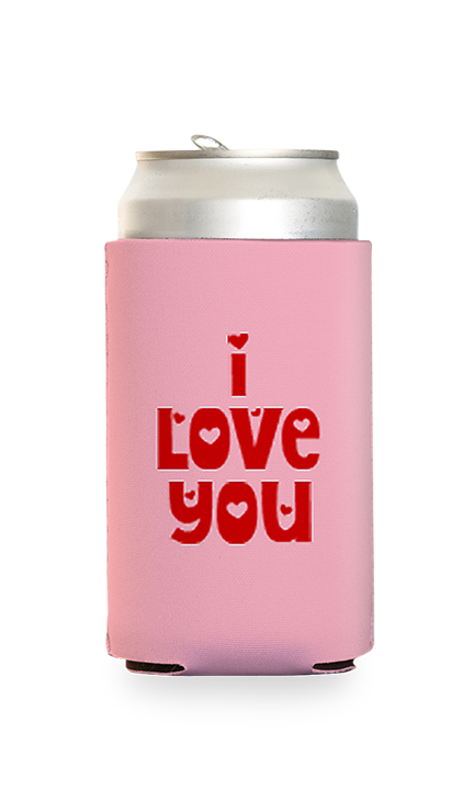 I Love You Predesigned Can Cooler