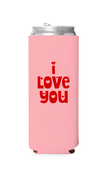I Love You Predesigned Can Cooler