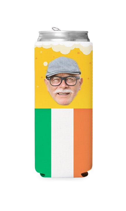 Custom Irish Flag & Beer Can Cooler