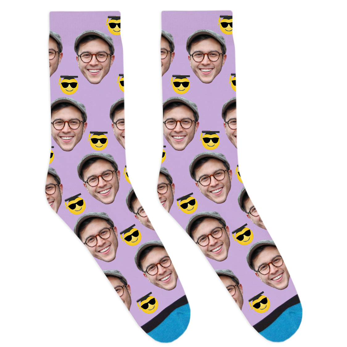 Custom Graduation Emoji Socks