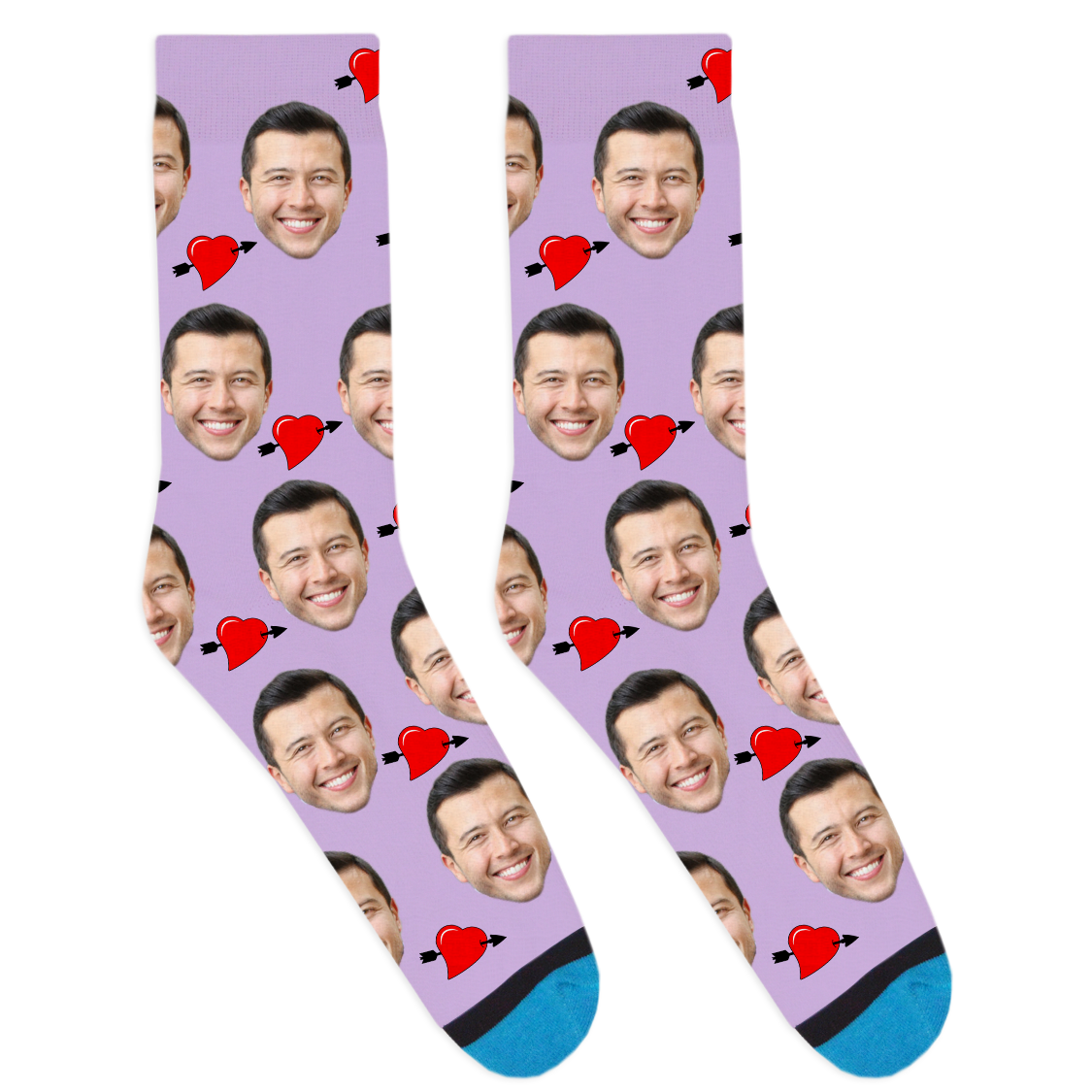 Custom Arrow Heart Socks