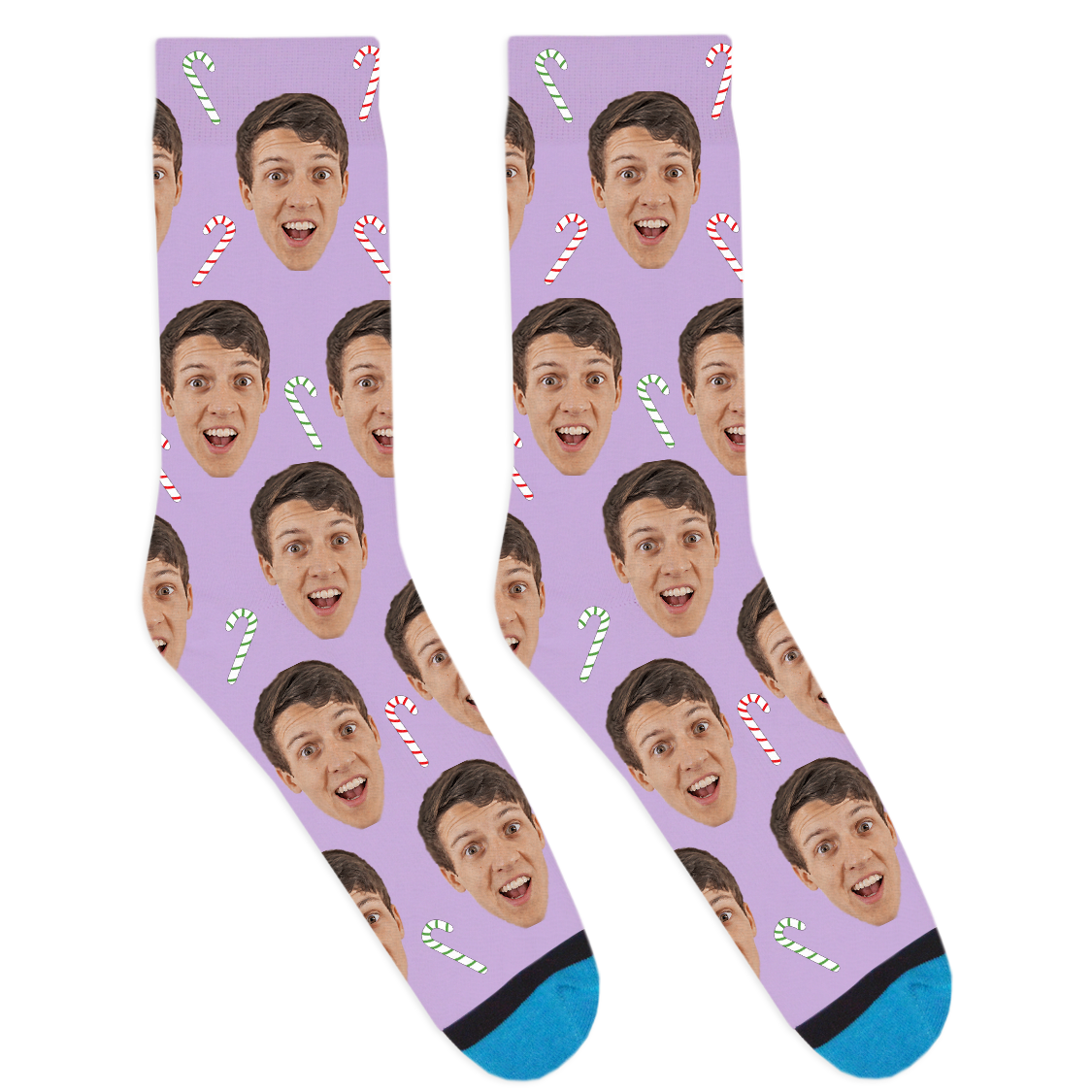 Custom Candy Cane Socks