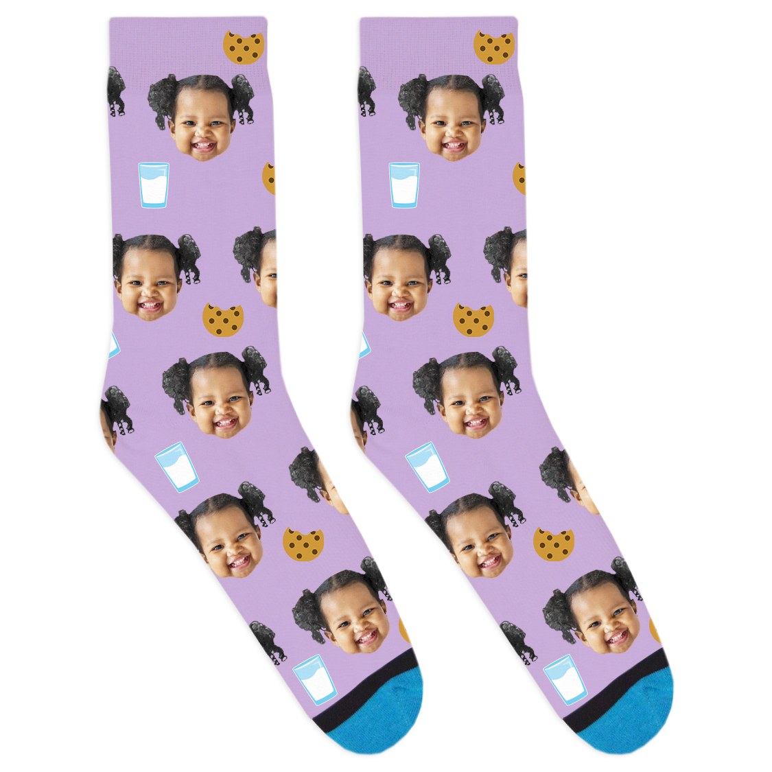 Custom Cookies and Milk Socks