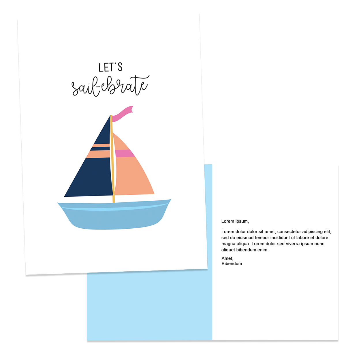 Custom Let's Sailebrate Card