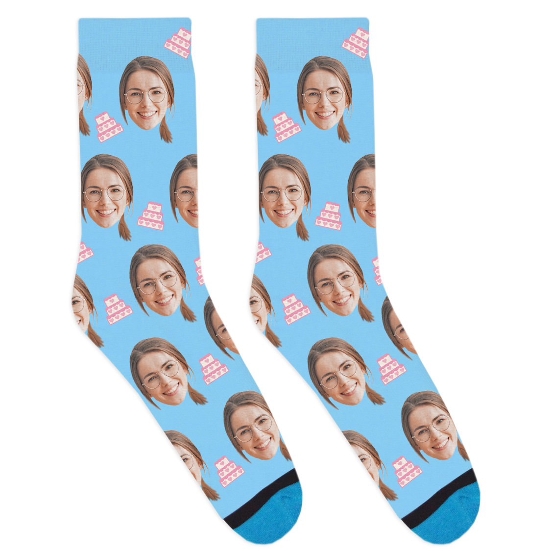 Custom Wedding Cake Socks