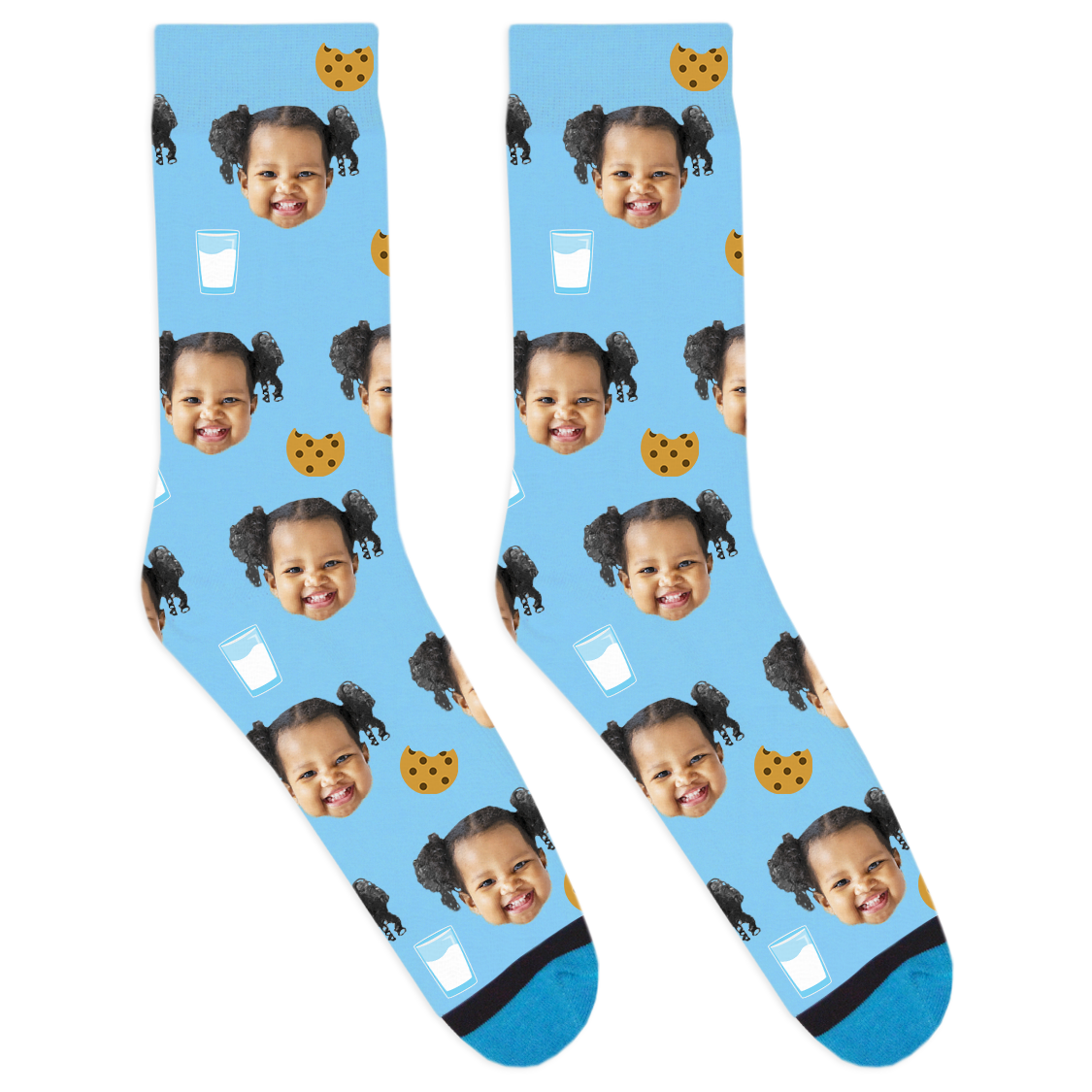 Custom Cookies and Milk Socks