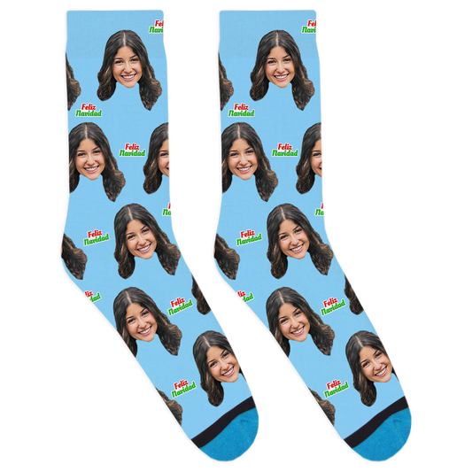 Custom Feliz Navidad Socks
