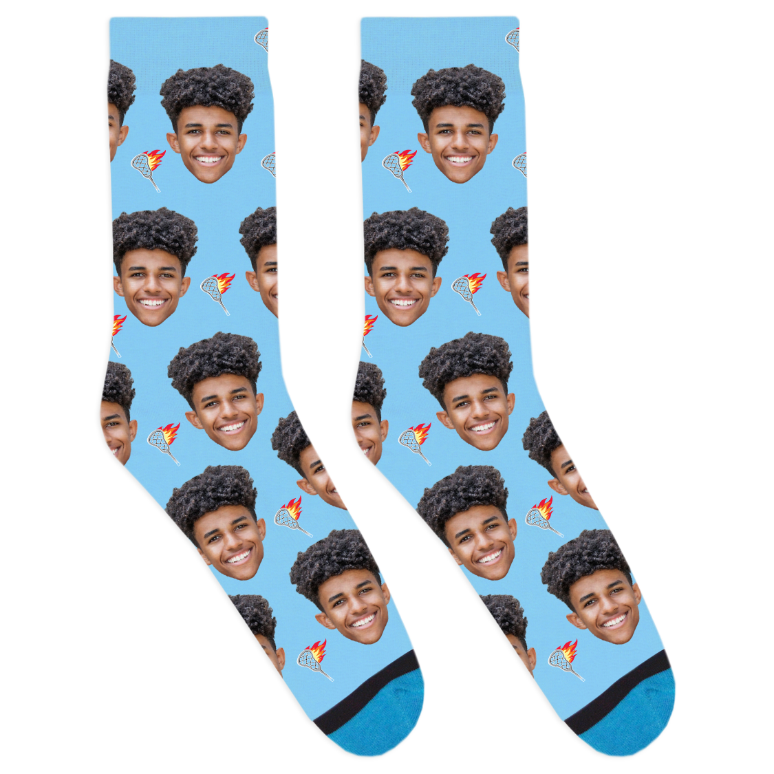 Custom Flaming Lacrosse Stick Socks
