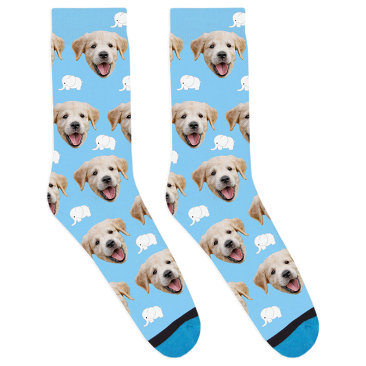 Custom White Elephant Socks