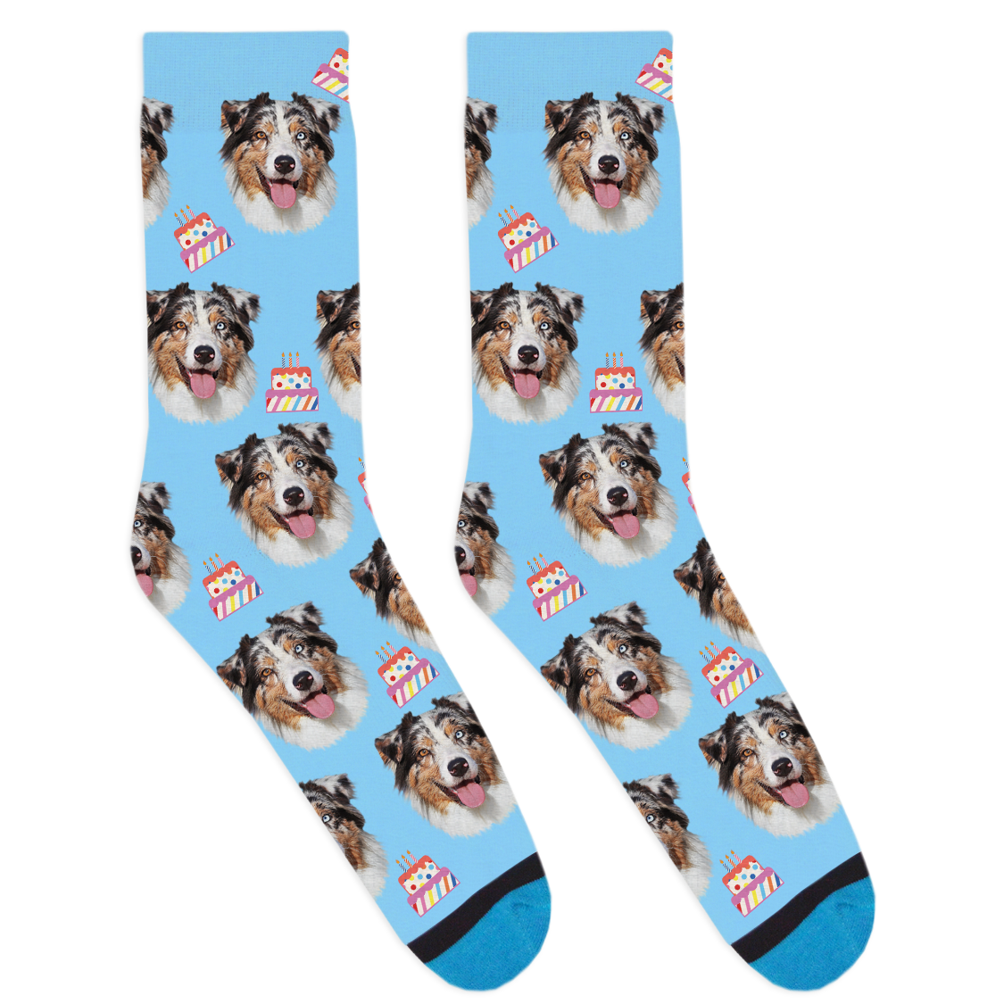 Custom Birthday Cake Socks