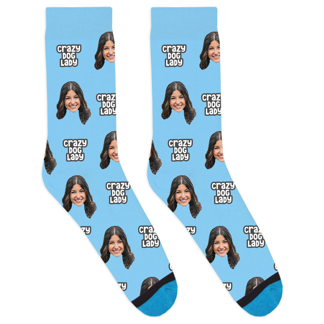 Custom Crazy Dog Lady Socks