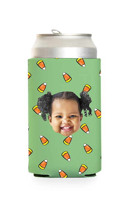 Custom Candy Corn Can Cooler
