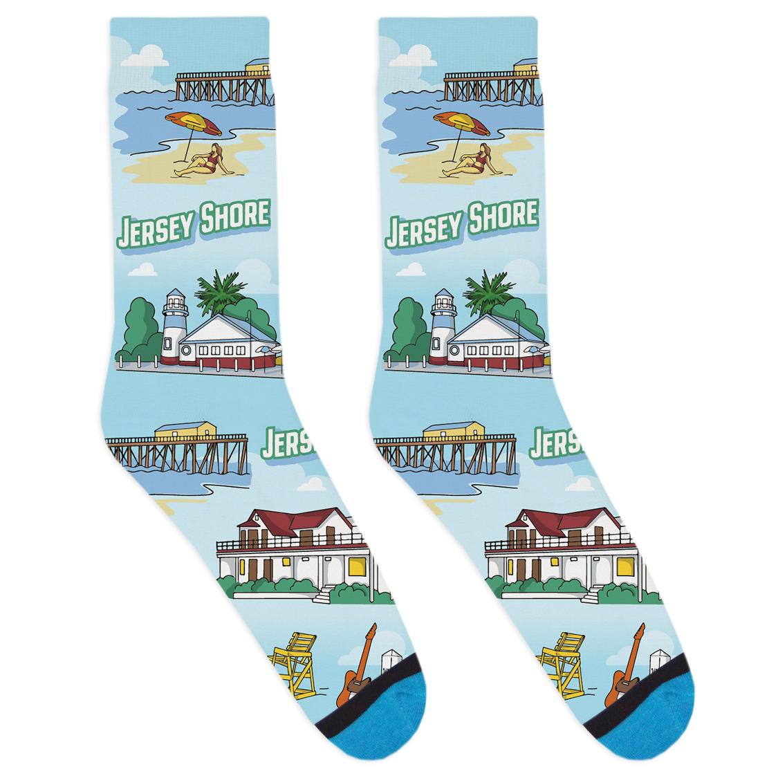 Local Landmarks - Jersey Shore Socks