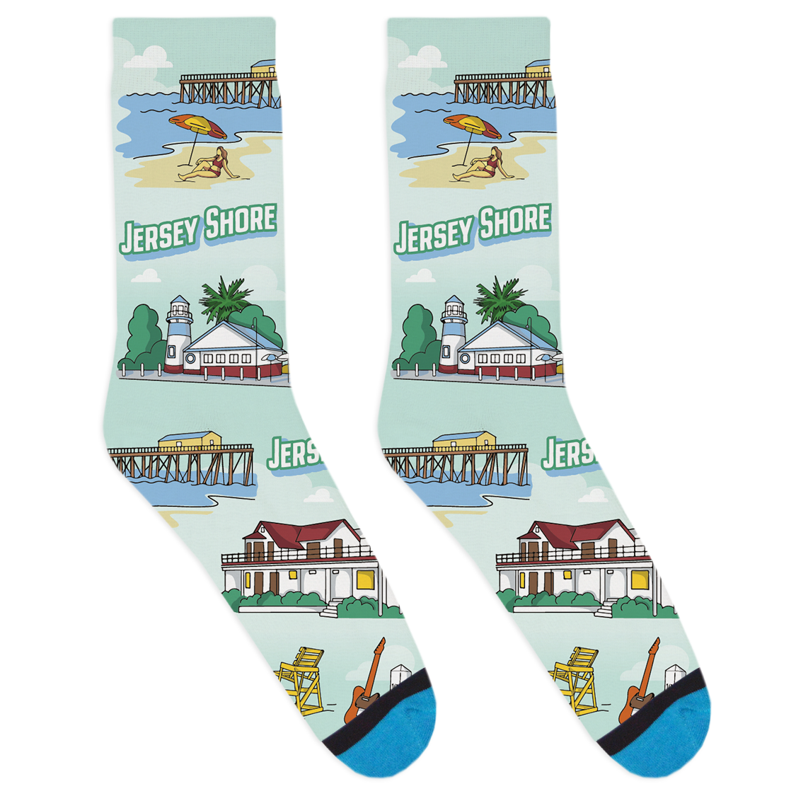 Local Landmarks - Jersey Shore Socks