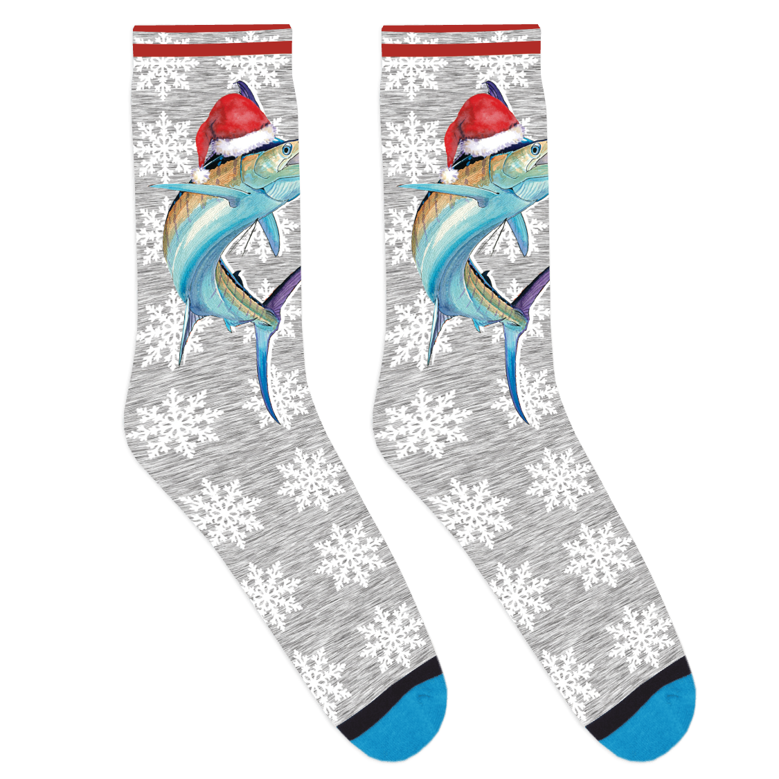 Guy Harvey Marlin Santa Hat Socks