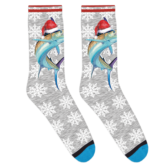 Guy Harvey Marlin Santa Hat Socks