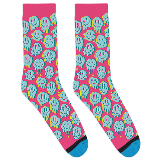Melting Smiley Faces Socks