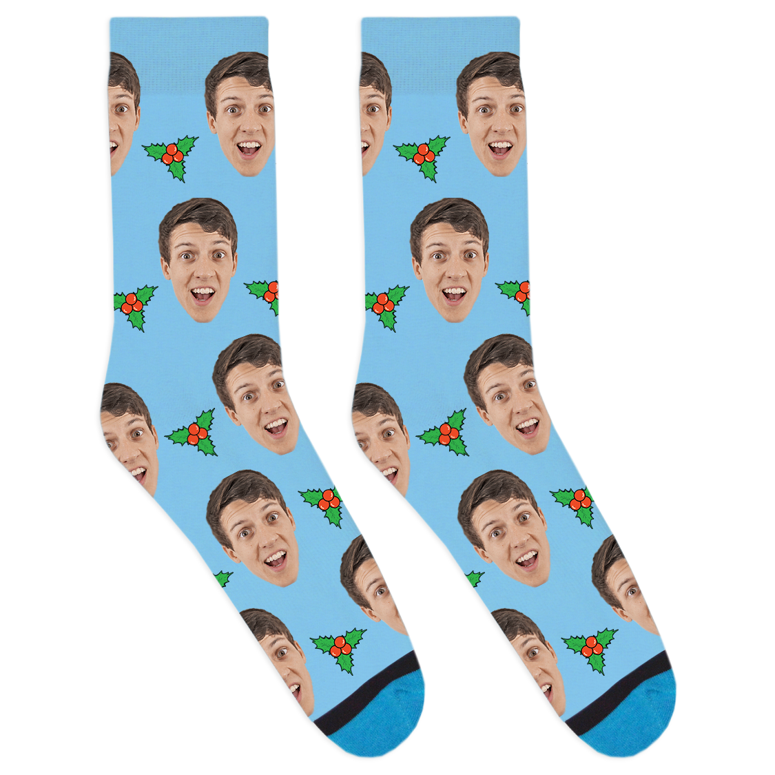 Custom Mistletoe Socks