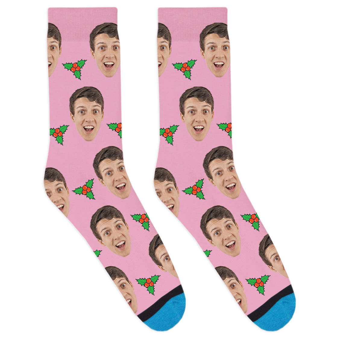 Custom Mistletoe Socks