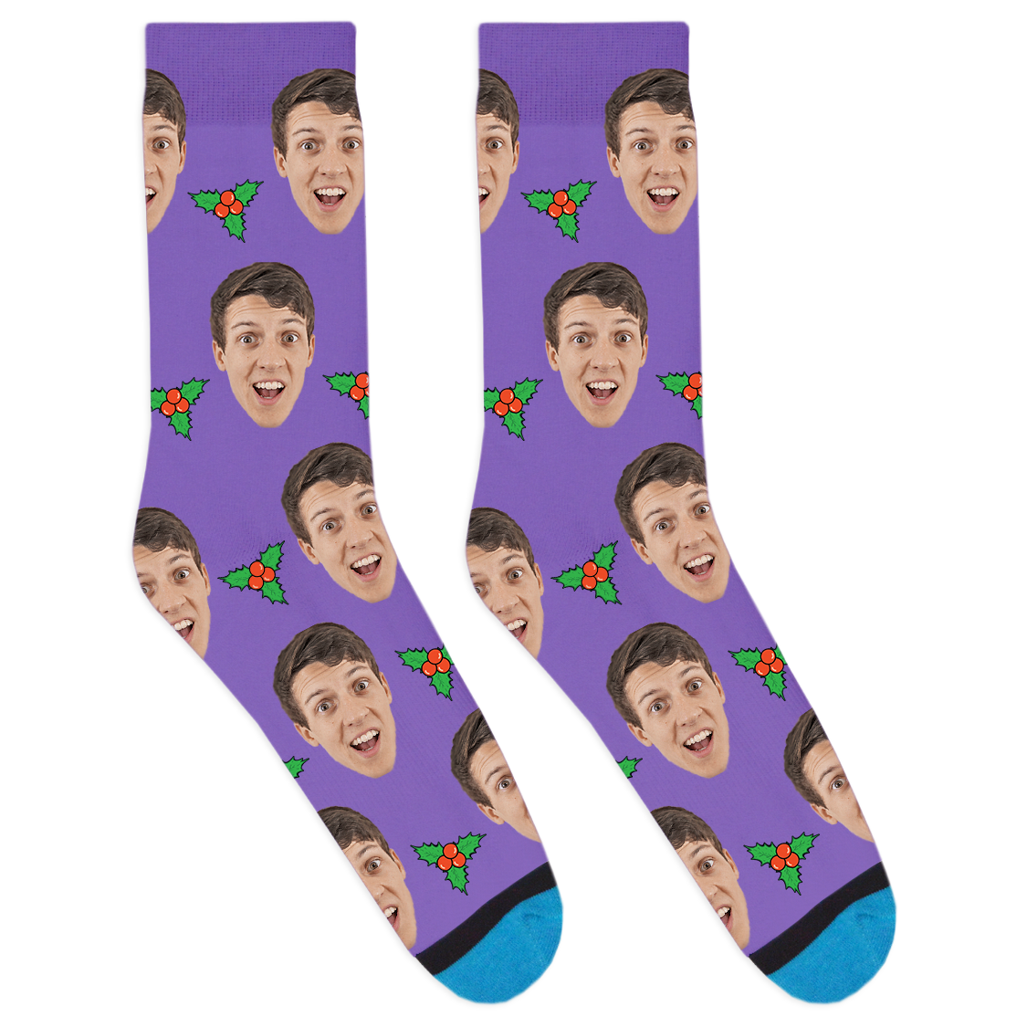 Custom Mistletoe Socks