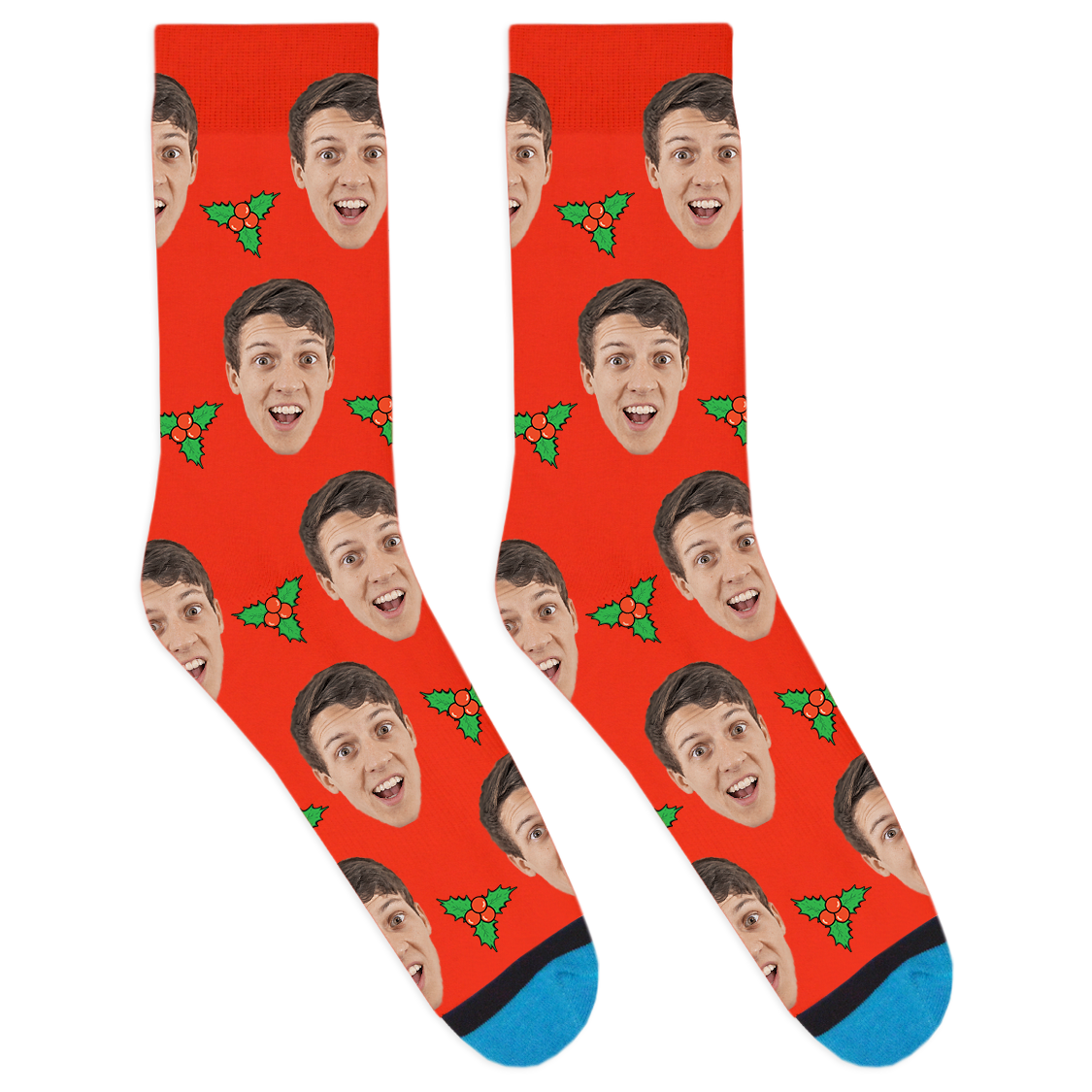 Custom Mistletoe Socks