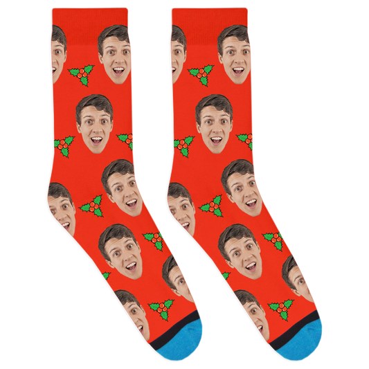 Custom Mistletoe Socks