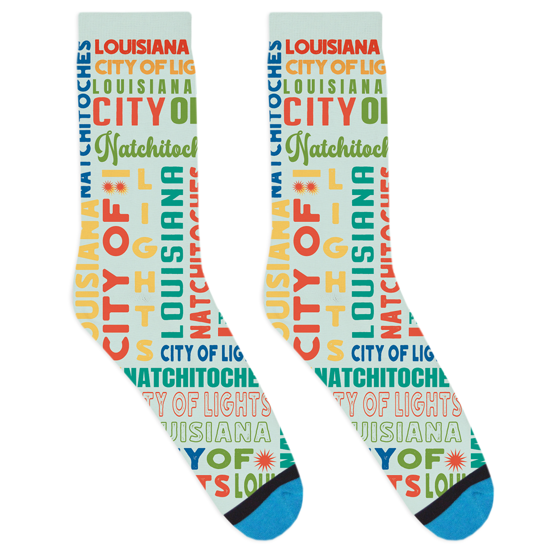Natchitoches Text Socks