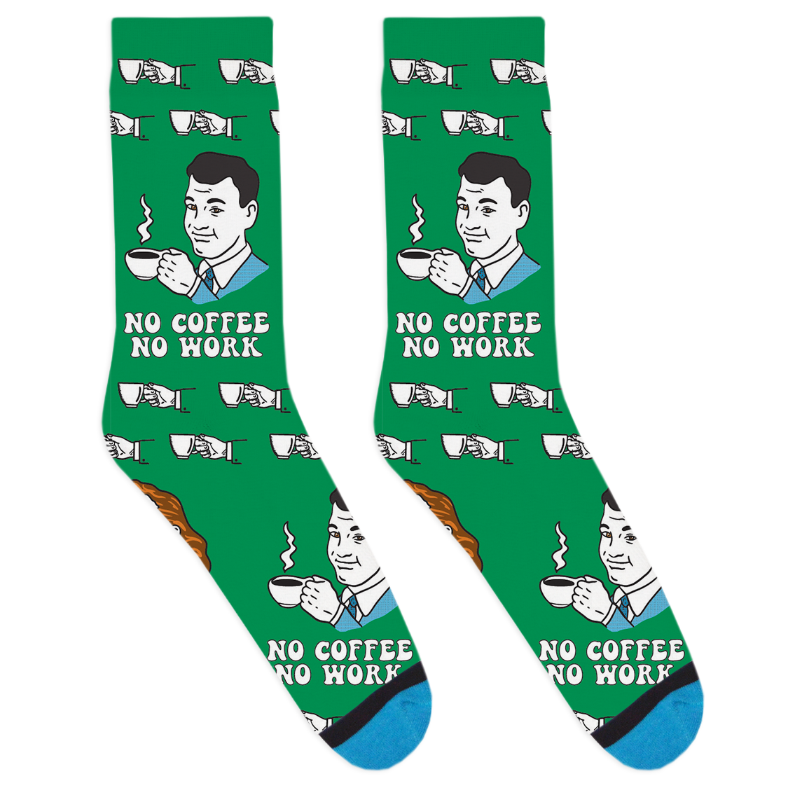 No Coffee No Work Socks