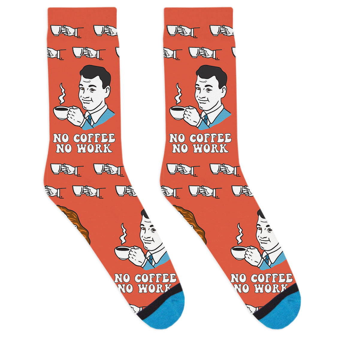No Coffee No Work Socks