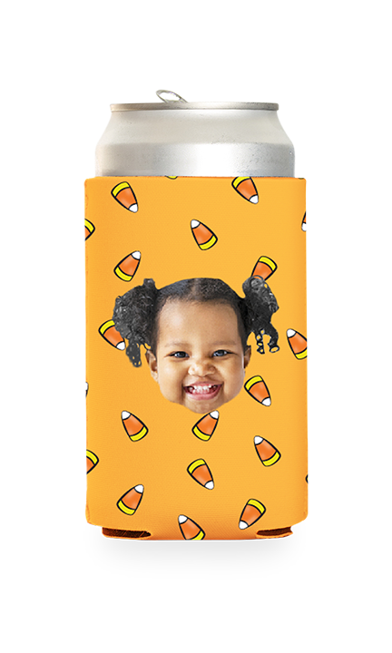 Custom Candy Corn Can Cooler