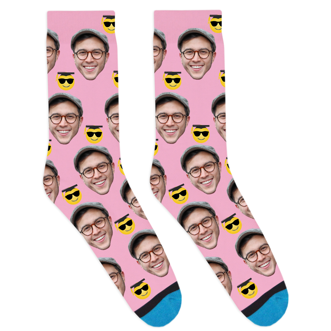 Custom Graduation Emoji Socks