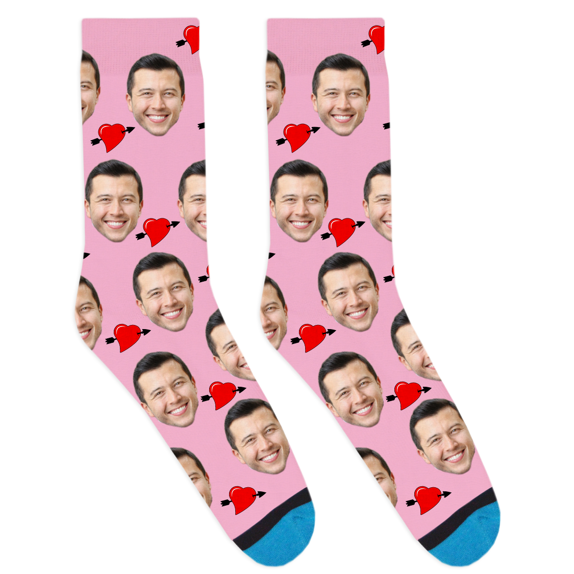 Custom Arrow Heart Socks