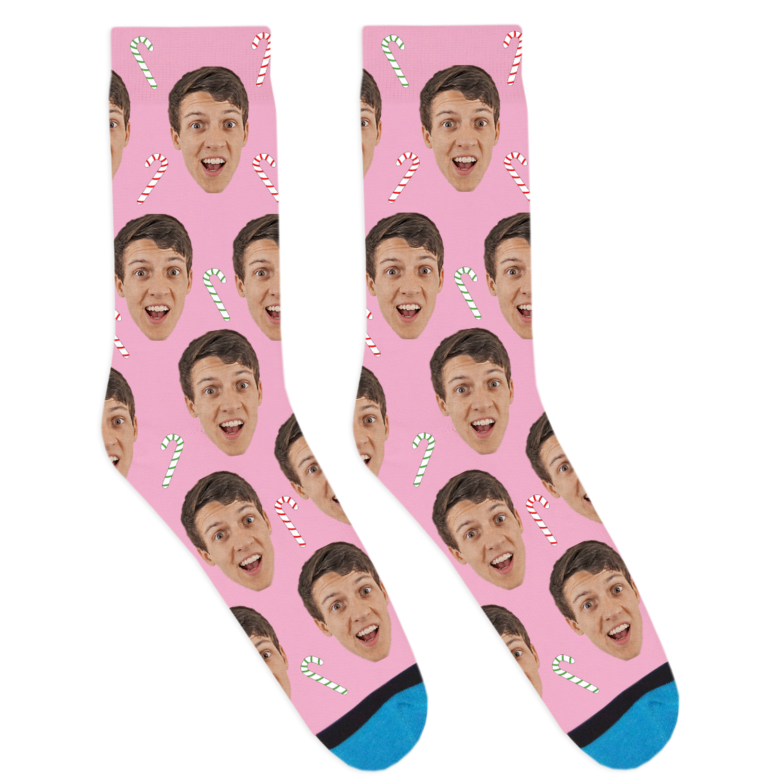 Custom Candy Cane Socks