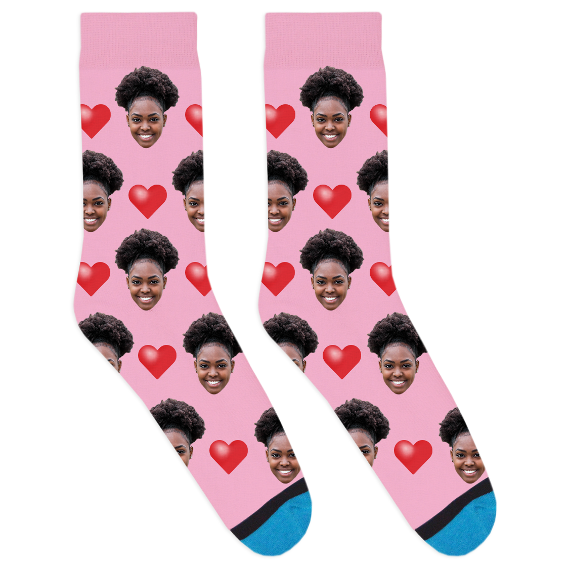 Custom Big Heart Socks