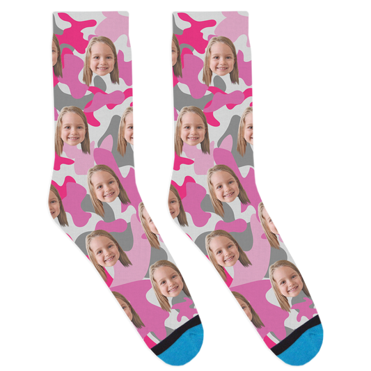Custom Pink Camo Socks