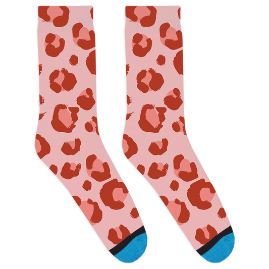 Pink Cheetah Socks