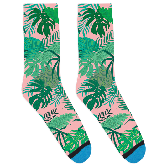 Pink Palm Socks