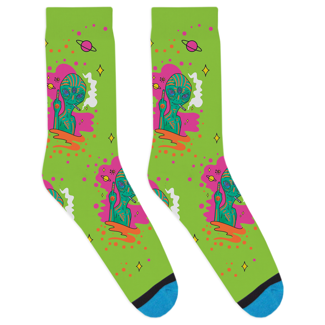Pissed Off Alien Socks