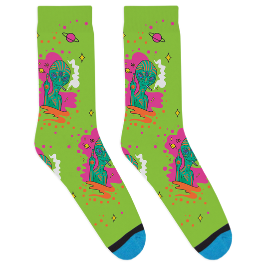 Pissed Off Alien Socks