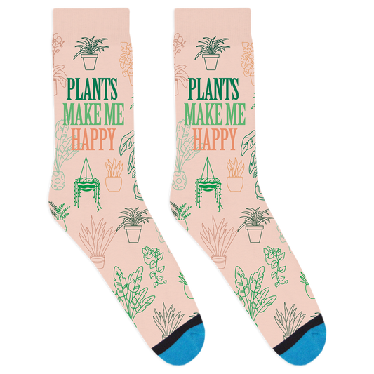 Plants Make Me Happy Socks