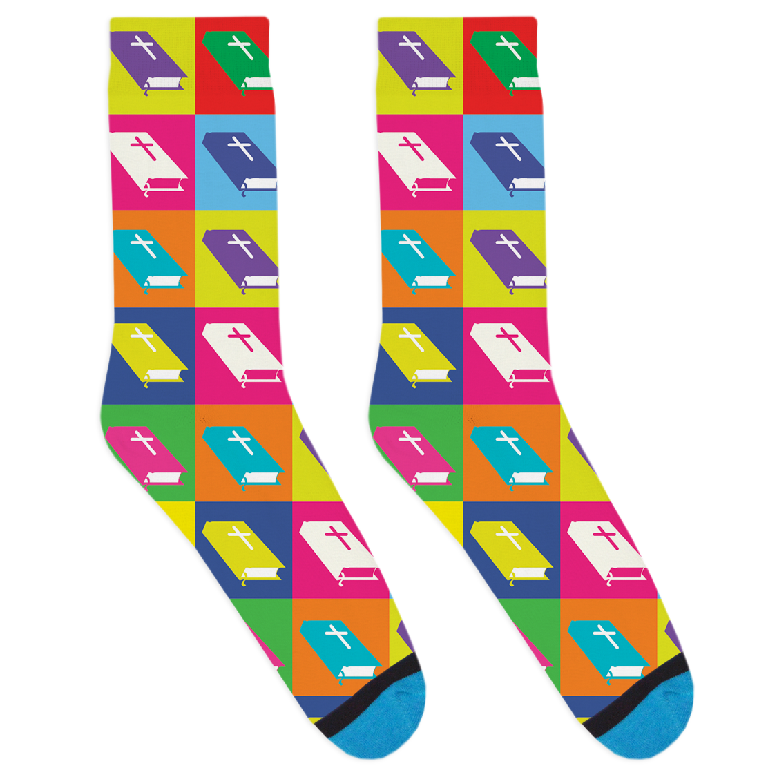 Pop Art Bible Socks