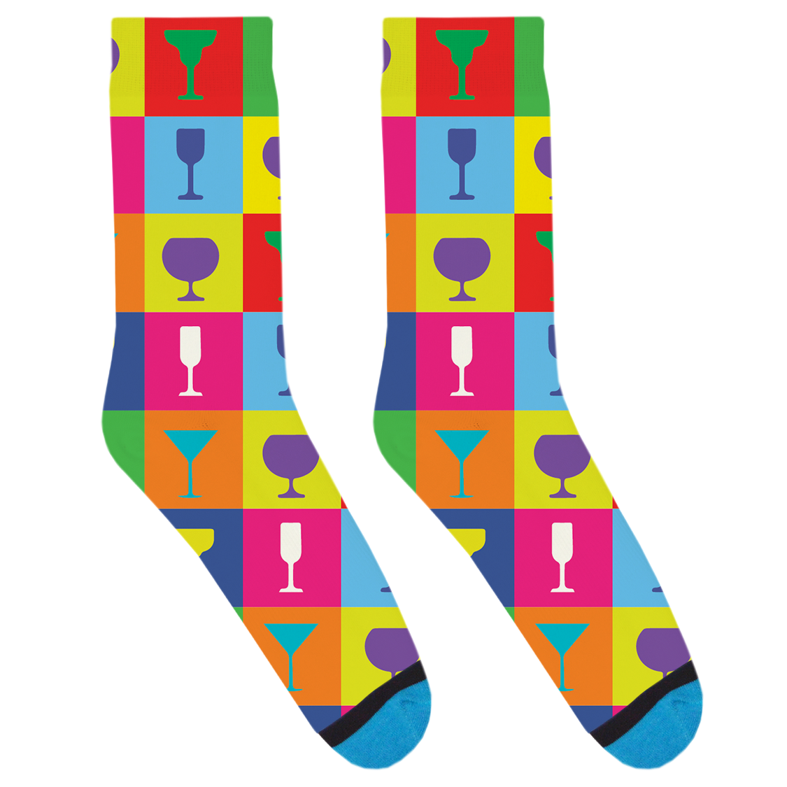 Pop Art Cocktails Socks