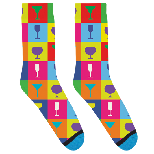 Pop Art Cocktails Socks