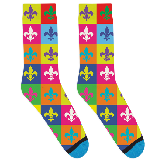 Pop Art Fleur-de-lis Socks