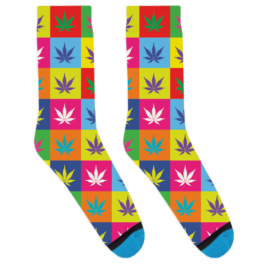 Pop Art Weed Socks