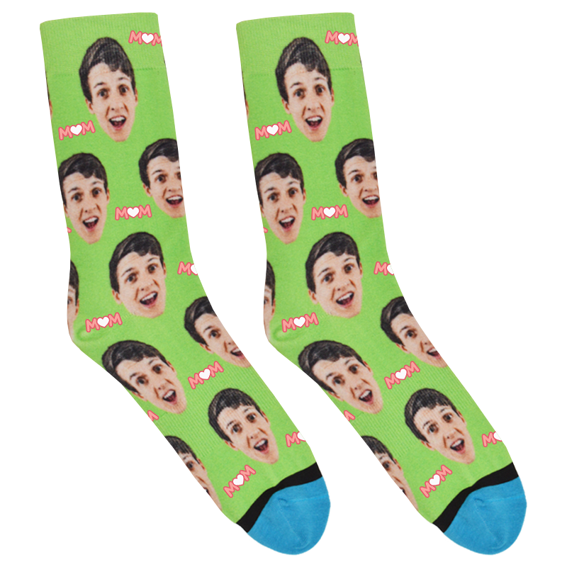 Custom Heart Mom Socks
